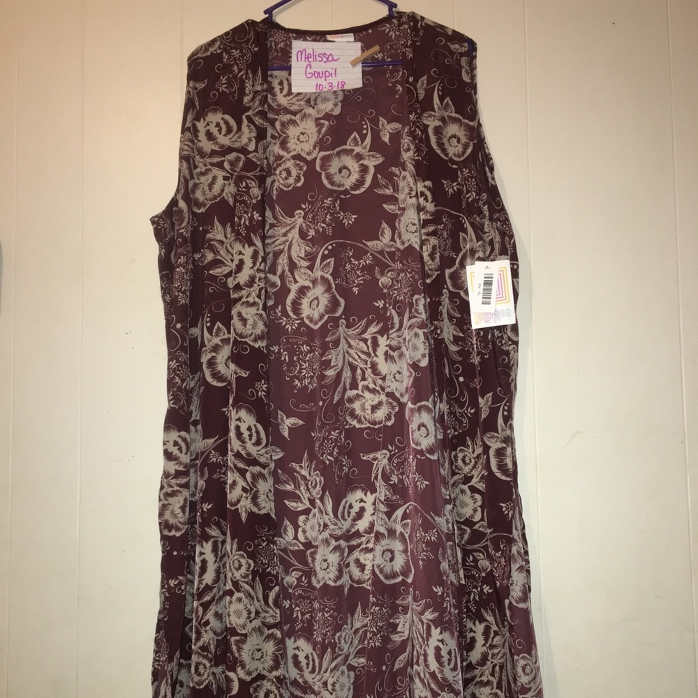 LuLaRoe xL Joy Vest BNWT - Floral Print